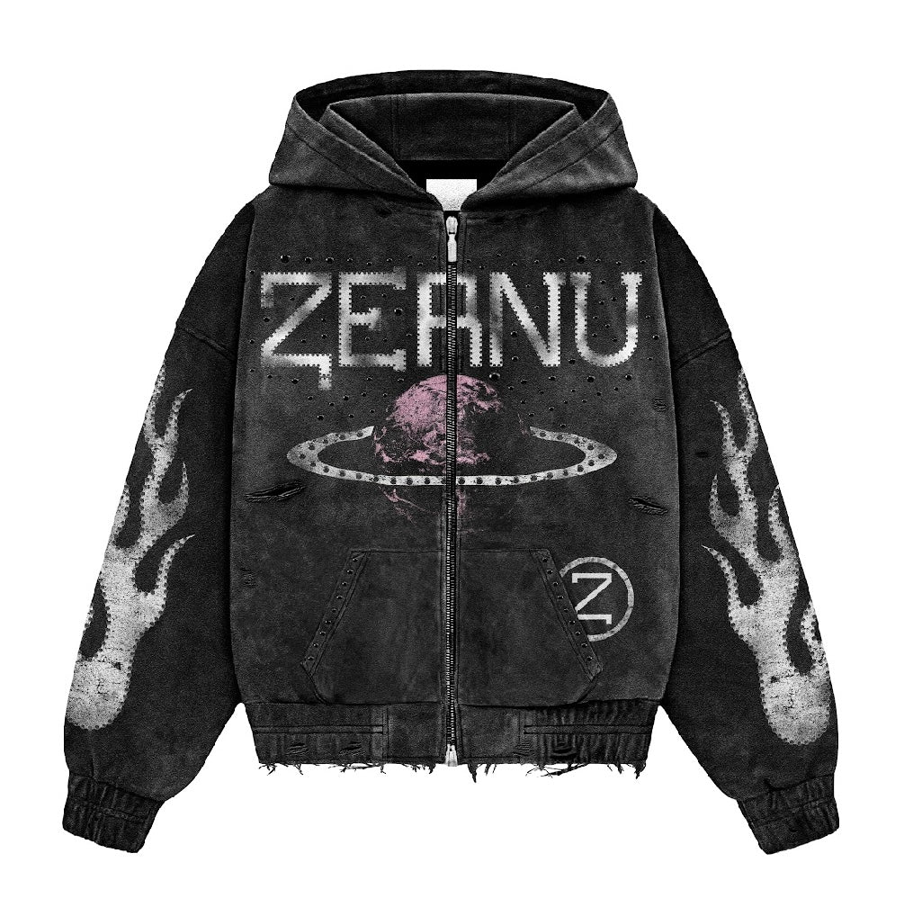Black Zernu Zip Up