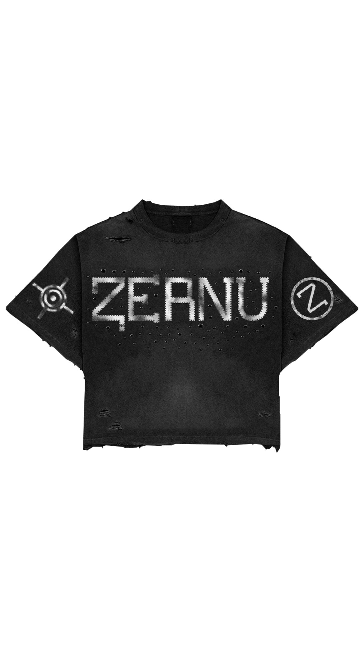 Black Zernu Cropped Tee