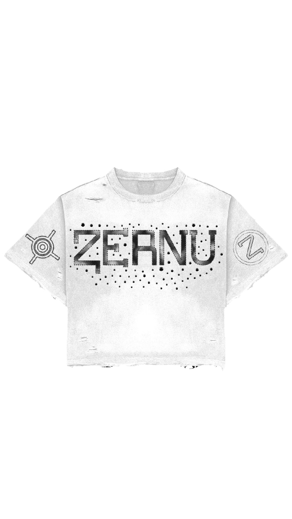 White Zernu Cropped Tee